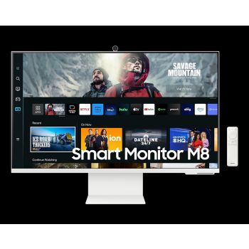 Samsung LS32CM801 32" 4k, With FHD camera, smart, 4k, Mini HDMI-1, Mini USB-2, type-c, HAS, 10w SPk, 400cd, Srgb100%, 1 Billion Color, Height Adjustment Smart Monitor